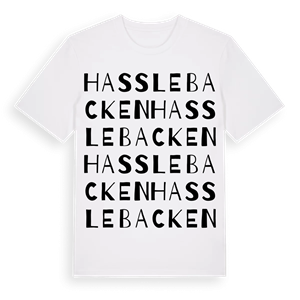 Hasslebacken ordlek t-shirt – ekologisk bomull t-shirt från Pinshirt