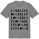 Mid Heather Gray t-shirt med Hassleflo ordlek t-shirt