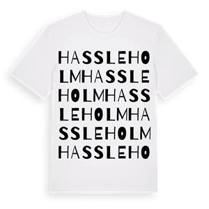 Hassleholm ordlek t-shirt – ekologisk bomull t-shirt från Pinshirt