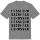 Mid Heather Gray t-shirt med Hässlemossen ordlek t-shirt