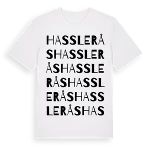Hasslerås ordlek t-shirt – ekologisk bomull t-shirt från Pinshirt