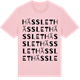 Pink Cotton t-shirt med Hässlet ordlek t-shirt