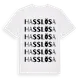 White t-shirt med Hasslösa ordlek t-shirt