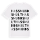 White t-shirt med Hassmundshult ordlek t-shirt