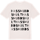 Vintage White t-shirt med Hassmundshult ordlek t-shirt