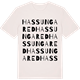 Vintage White t-shirt med Hassungared ordlek t-shirt