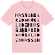 Pink Cotton t-shirt med Hassungared + Högaliden ordlek t-shirt