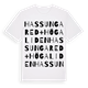 White t-shirt med Hassungared + Högaliden ordlek t-shirt