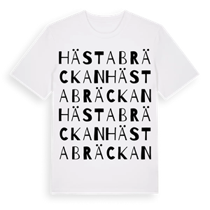 Hästabräckan ordlek t-shirt – ekologisk bomull t-shirt från Pinshirt