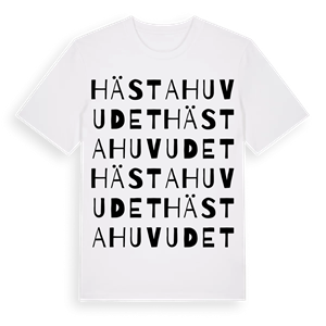 Hästahuvudet ordlek t-shirt – ekologisk bomull t-shirt från Pinshirt