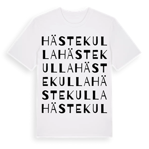 Hästekulla ordlek t-shirt – ekologisk bomull t-shirt från Pinshirt