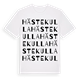 White t-shirt med Hästekulla ordlek t-shirt