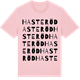 Pink Cotton t-shirt med Hasteröd ordlek t-shirt