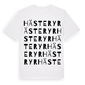 Hästeryr ordlek t-shirt – ekologisk bomull t-shirt från Pinshirt