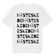 White t-shirt med Hästeskede ordlek t-shirt