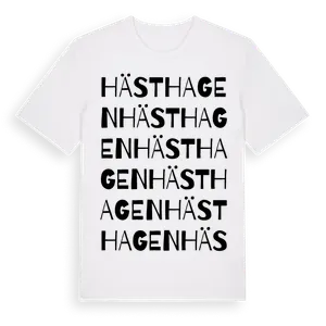 Hästhagen ordlek t-shirt – ekologisk bomull t-shirt från Pinshirt