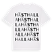 White t-shirt med Hästhalla ordlek t-shirt