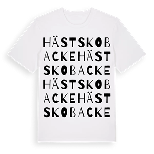 Hästskobacke ordlek t-shirt – ekologisk bomull t-shirt från Pinshirt