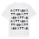 White t-shirt med Hättan ordlek t-shirt