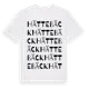 White t-shirt med Hättebäck ordlek t-shirt