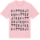 Pink Cotton t-shirt med Hattefjäll ordlek t-shirt