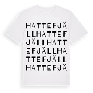 Hattefjäll ordlek t-shirt – ekologisk bomull t-shirt från Pinshirt