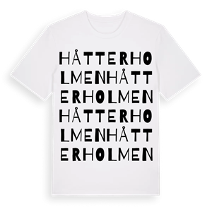 Håtterholmen ordlek t-shirt – ekologisk bomull t-shirt från Pinshirt