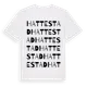 White t-shirt med Hattestad ordlek t-shirt