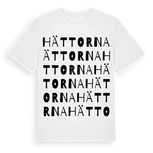 Hättorna ordlek t-shirt – ekologisk bomull t-shirt från Pinshirt