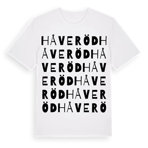 Håveröd ordlek t-shirt – ekologisk bomull t-shirt från Pinshirt