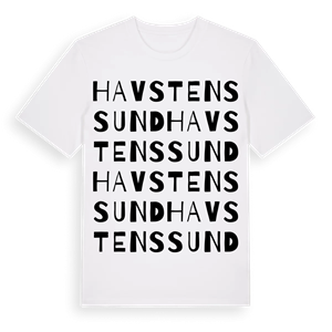 Havstenssund ordlek t-shirt – ekologisk bomull t-shirt från Pinshirt