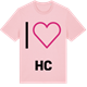 Pink Cotton t-shirt med Jag älskar HC t-shirt stort tryck