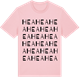 Pink Cotton t-shirt med Hea ordlek t-shirt