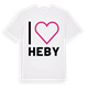 White t-shirt med Jag älskar Heby t-shirt stort tryck