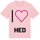 Pink Cotton t-shirt med Jag älskar Hed t-shirt stort tryck