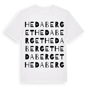 Hedaberget ordlek t-shirt – ekologisk bomull t-shirt från Pinshirt