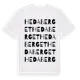 White t-shirt med Hedaberget ordlek t-shirt