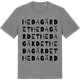 Mid Heather Gray t-shirt med Hedagärdet ordlek t-shirt
