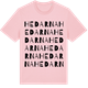Pink Cotton t-shirt med Hedarna ordlek t-shirt