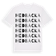 White t-shirt med Hedbacka ordlek t-shirt