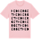 Pink Cotton t-shirt med Hedberget ordlek t-shirt