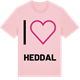 Pink Cotton t-shirt med Jag älskar Heddal t-shirt stort tryck