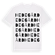 White t-shirt med Hede gård ordlek t-shirt