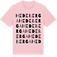 Pink Cotton t-shirt med Hedeberga ordlek t-shirt