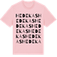 Pink Cotton t-shirt med Hedekas ordlek t-shirt