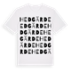 White t-shirt med Hedgärde ordlek t-shirt