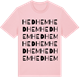 Pink Cotton t-shirt med Hedhem ordlek t-shirt