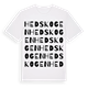 White t-shirt med Hedskogen ordlek t-shirt