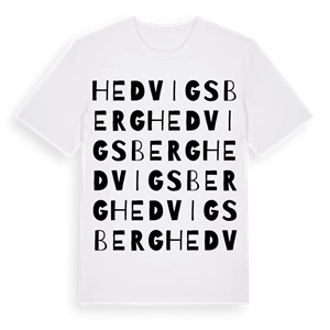 Hedvigsberg ordlek t-shirt – ekologisk bomull t-shirt från Pinshirt