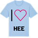 Blue Soul t-shirt med Jag älskar Hee t-shirt stort tryck